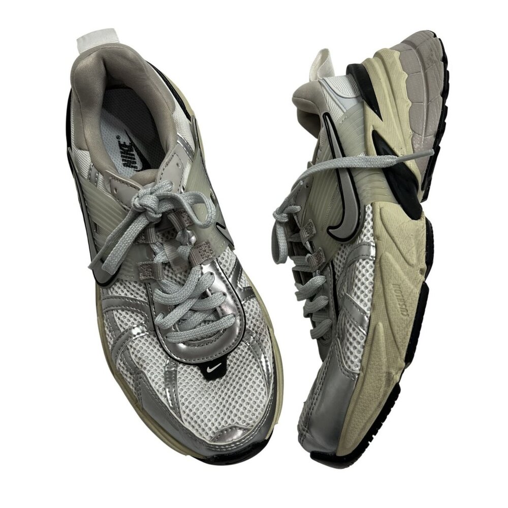 Nike Women's Silver, White & Beige Trainer Sneakers